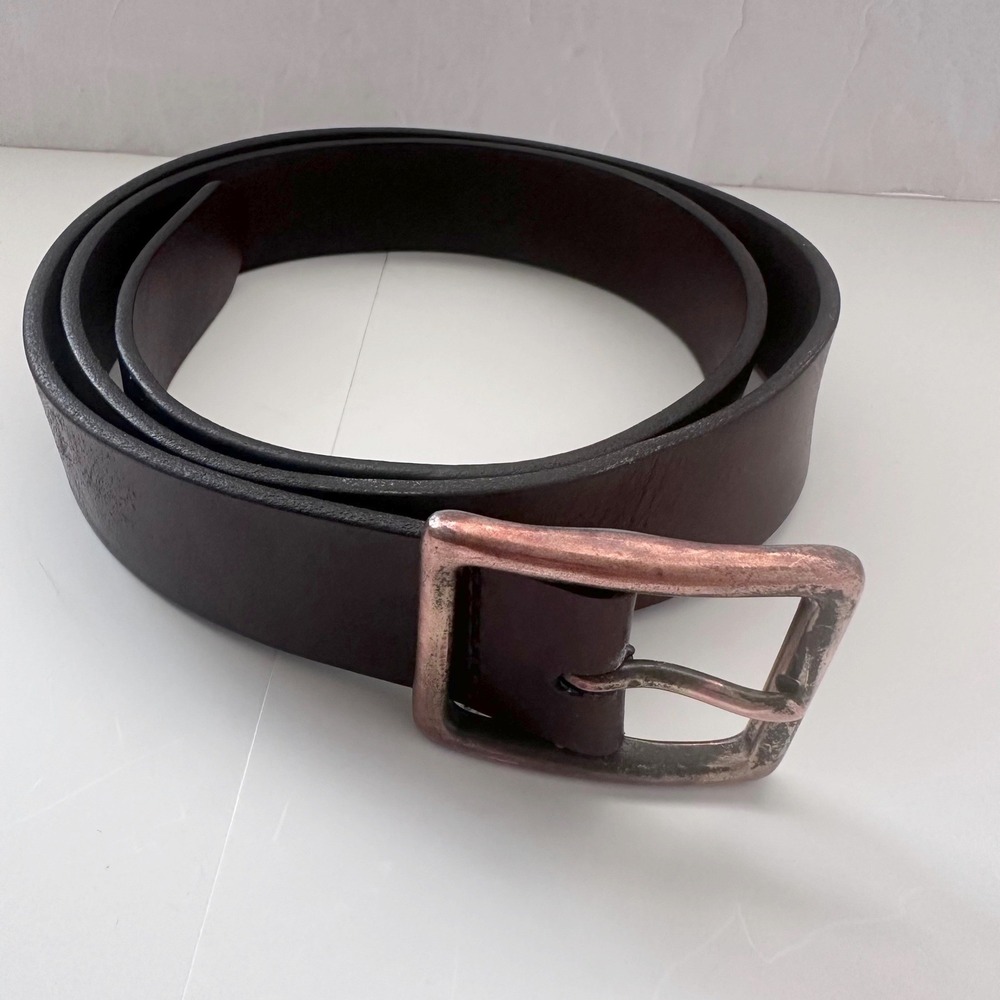 Old Navy Mens Brown Genuine Italian Leather Belt Size 40 Made in USA